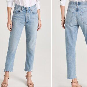 AGOLDE Riley High Rise Straight Crop Jeans